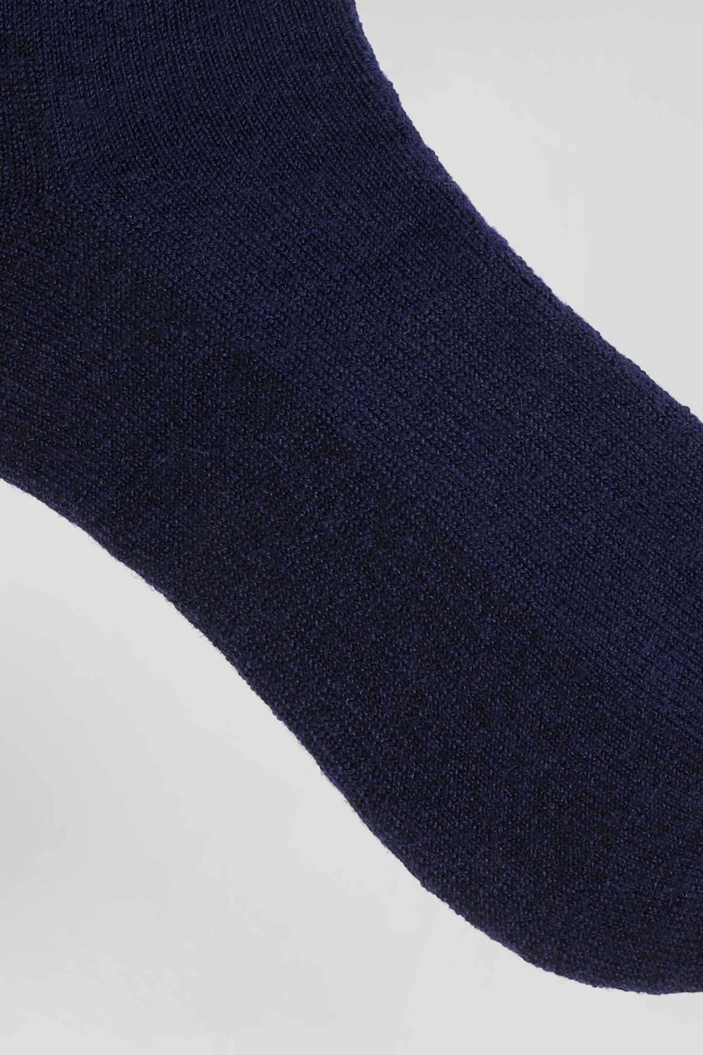 Chaussettes unies en coton côtelé marine