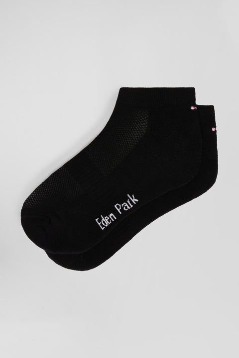 Chaussettes basses en coton stretch mélangé noires - Image 1