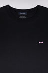 Robe T-shirt en coton Pima noir coupe droite