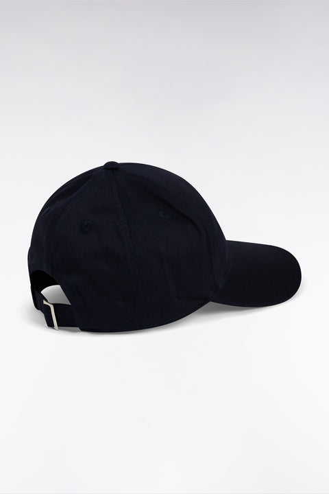 Navy cotton twill cap with bow tie embroidery - Image 3