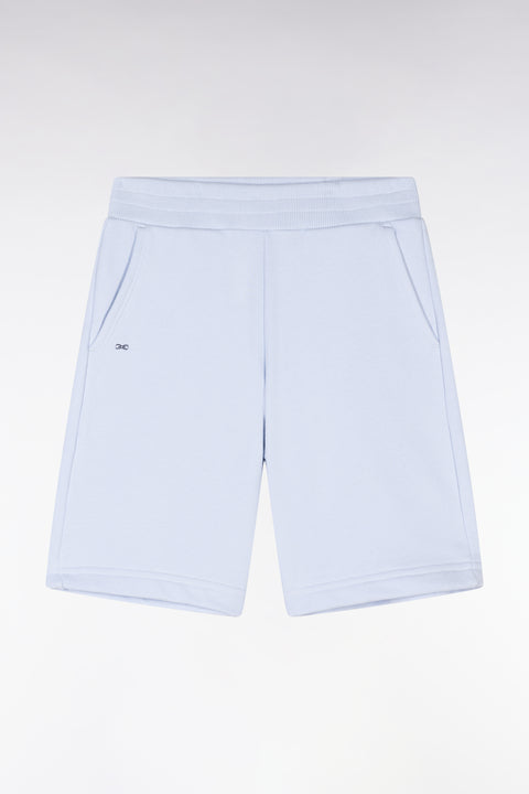 Short en molleton coton ciel coupe droite - Image 1