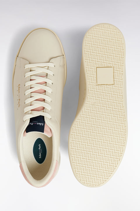 Baskets basses en cuir beige - Image 3