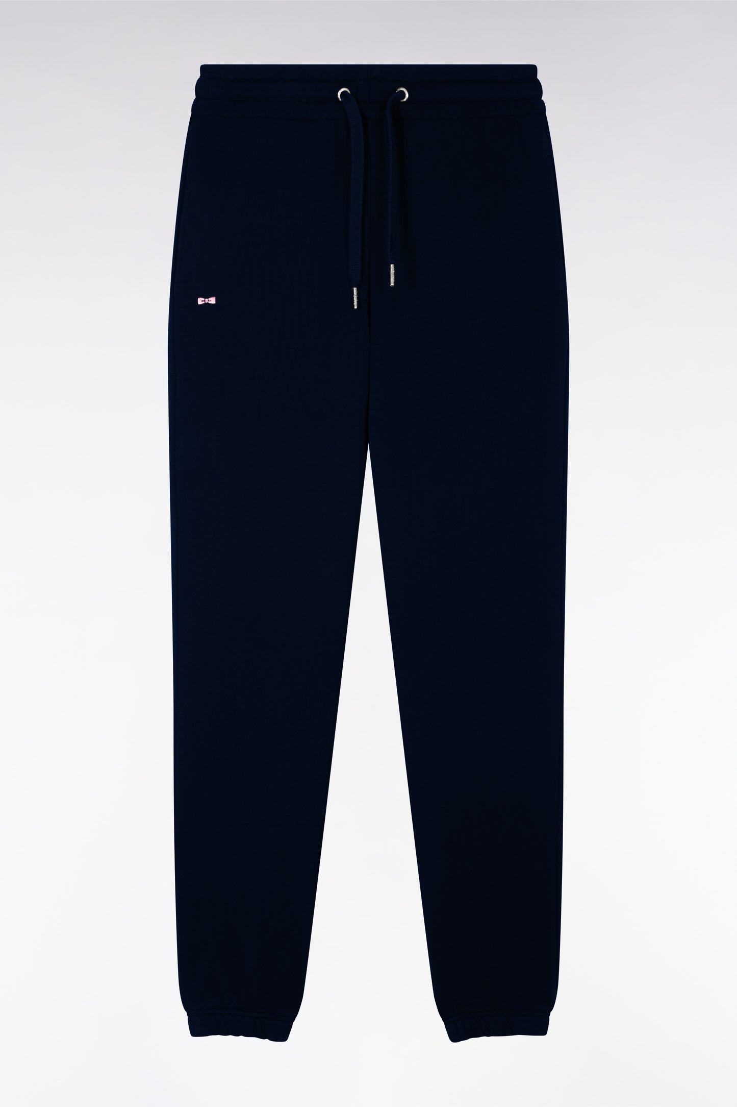Jogging en molleton coton marine coupe droite