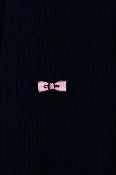 Jogging en molleton coton marine coupe droite - Image 2