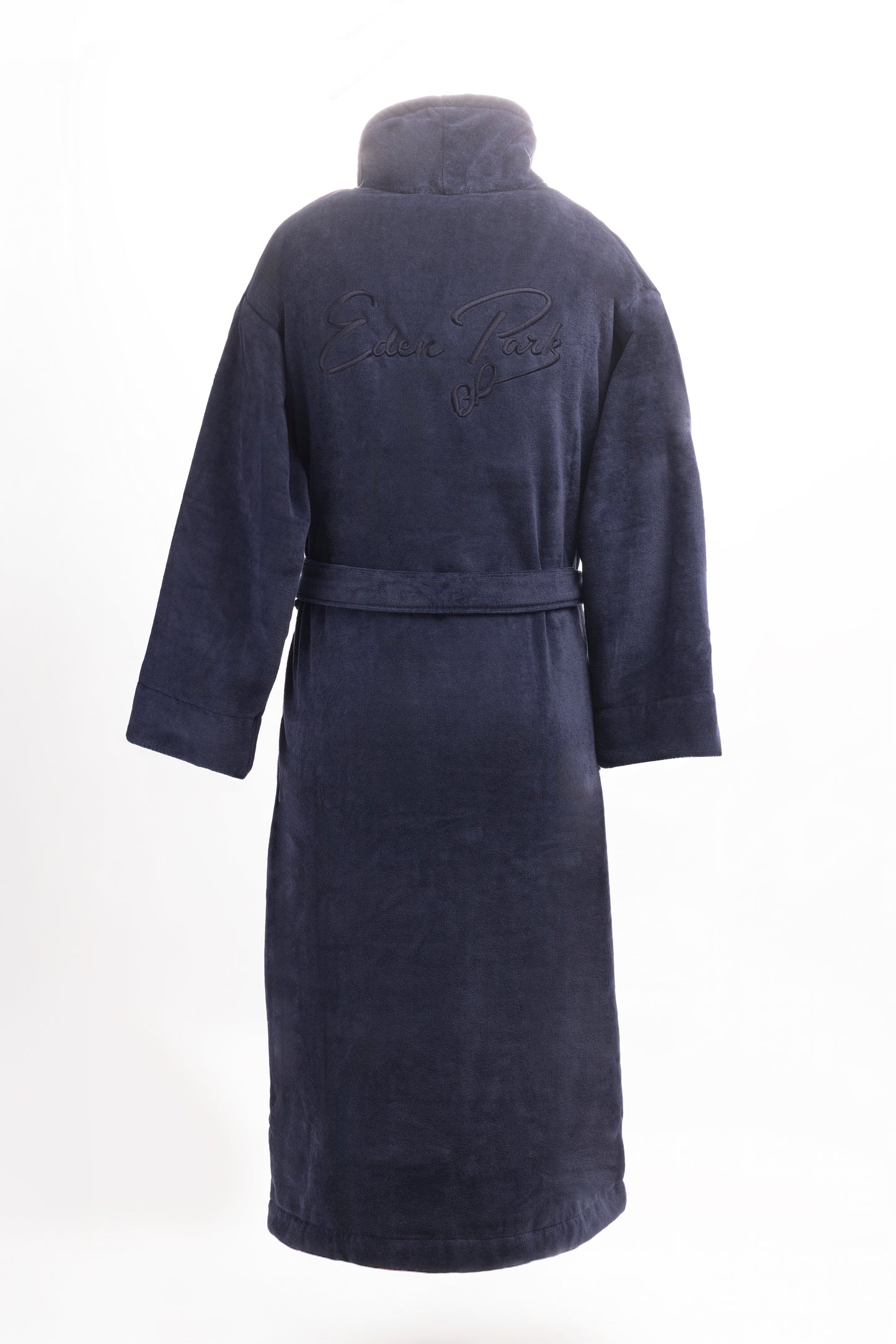 Peignoir en coton éponge marine brodé