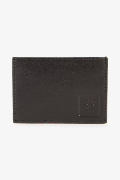 Porte-carte en cuir noir - Image 1