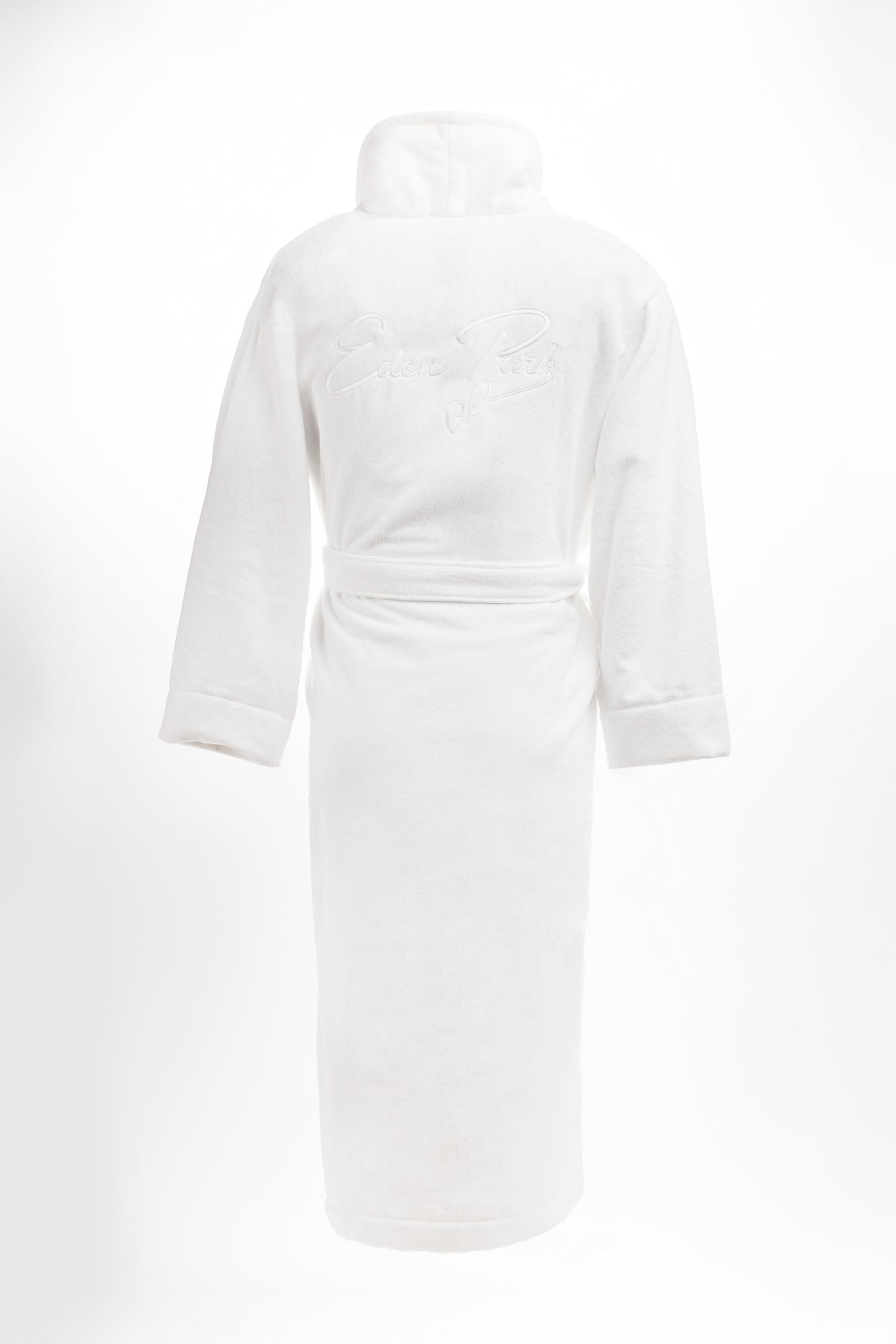 Peignoir en coton éponge blanc brodé