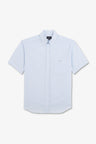 Blue striped shirt in cotton dobby
