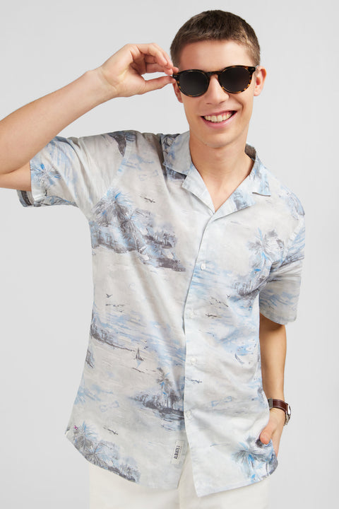 Shirt with exclusive palm trees print - Image 3