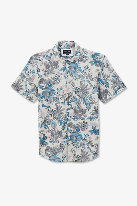White shirt with exclusive leaf print - Image 2