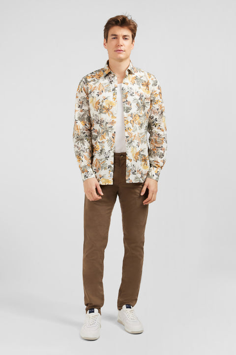 Chemise en voile de coton imprimé feuilles - Image 1
