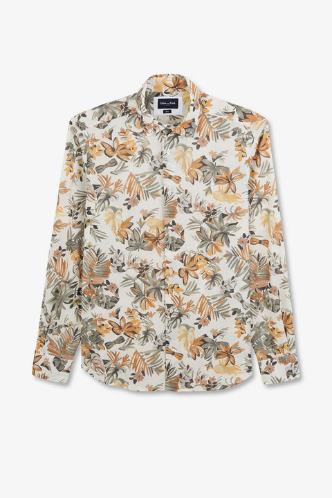 Chemise en voile de coton imprimé feuilles - Image 2