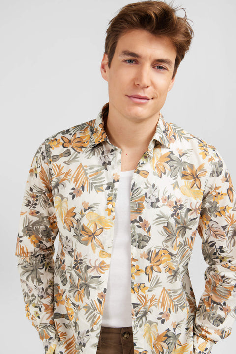 Chemise en voile de coton imprimé feuilles - Image 3