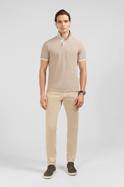 Polo beige à manches courtes - Image 1