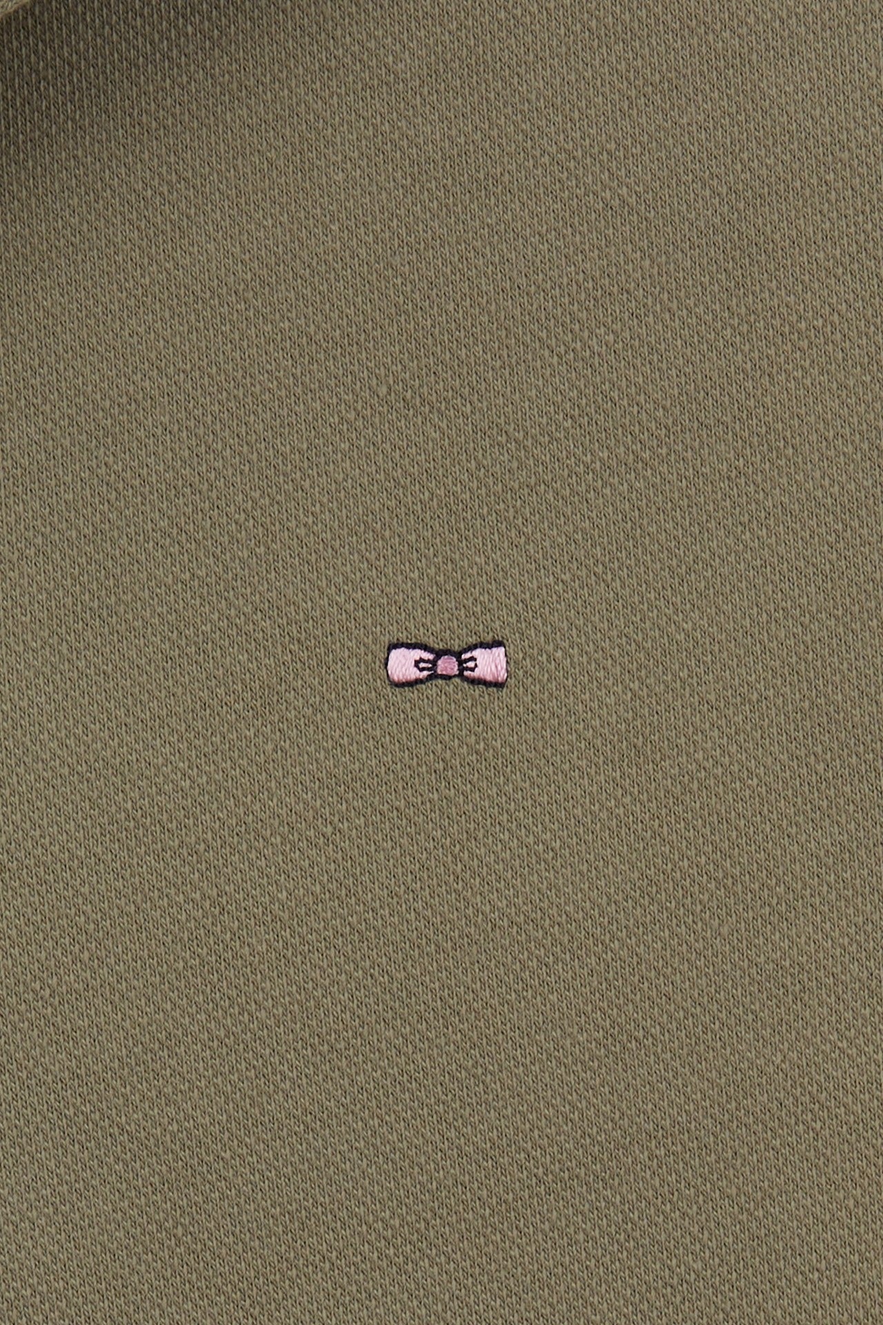 Plain beige short-sleeved polo shirt