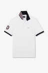 Polo blanc à manches courtes numéro 10