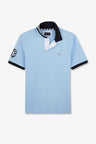 Polo bleu clair à manches courtes numéro 10
