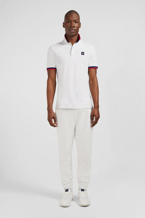 Polo gris à détails tricolores - Image 1