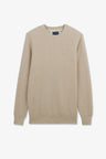 Beige jumper in decorative cable knit