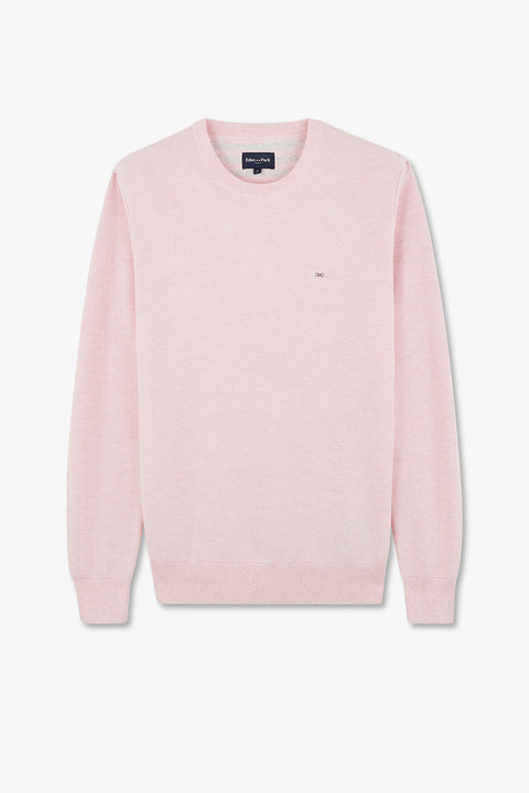 Pink jumper in decorative cable knit - Image 3