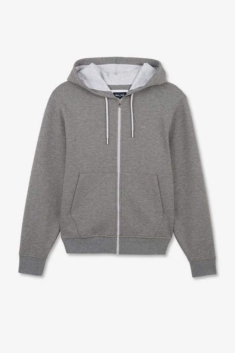 Sweat zippé à capuche gris foncé - Image 2