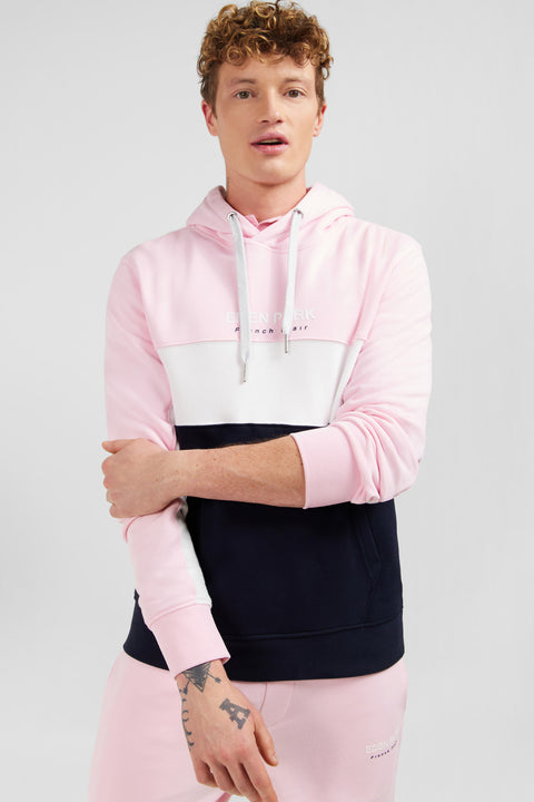 Sweat rose colorblock à capuche - Image 3