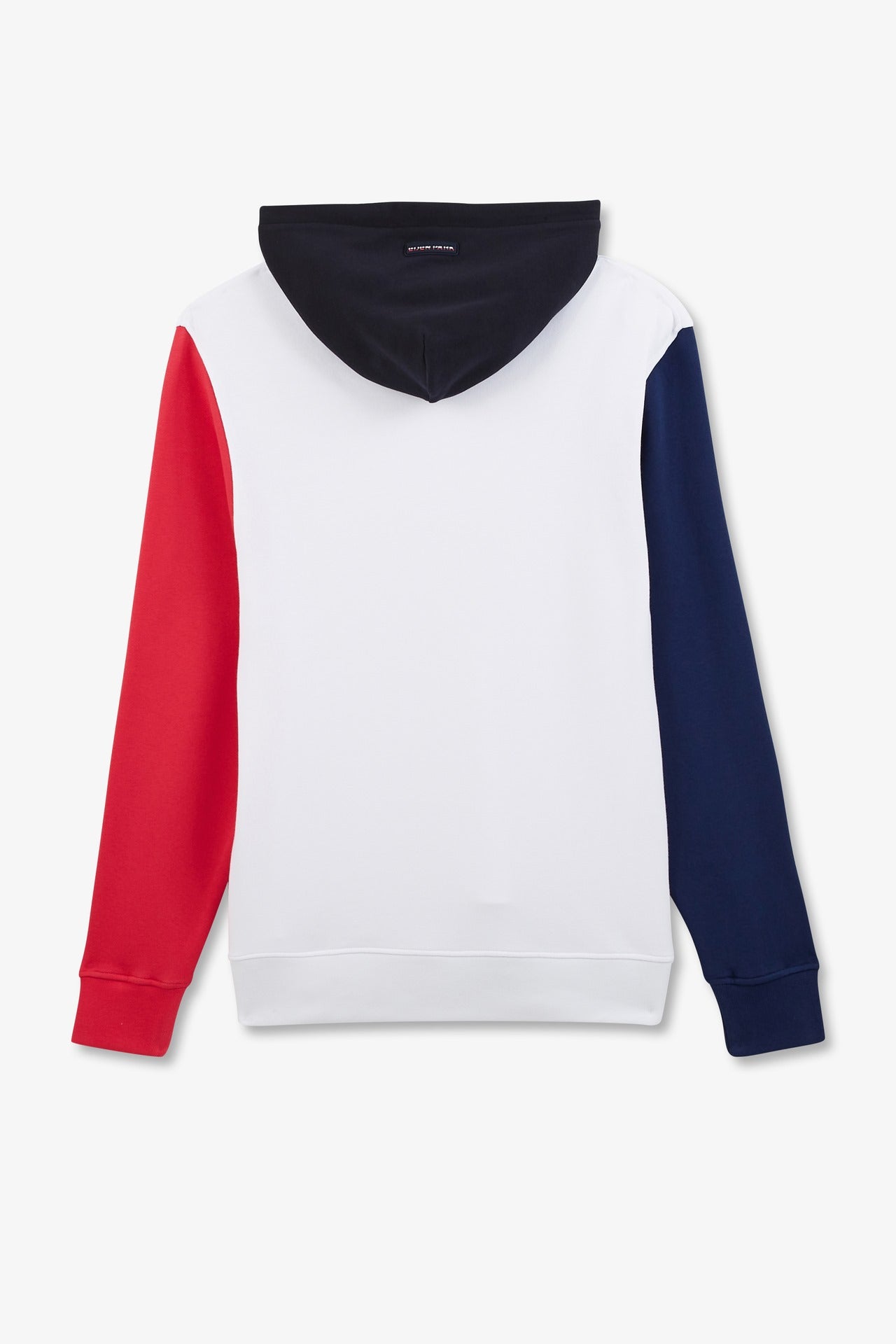 Sweat à capuche colorblock blanc