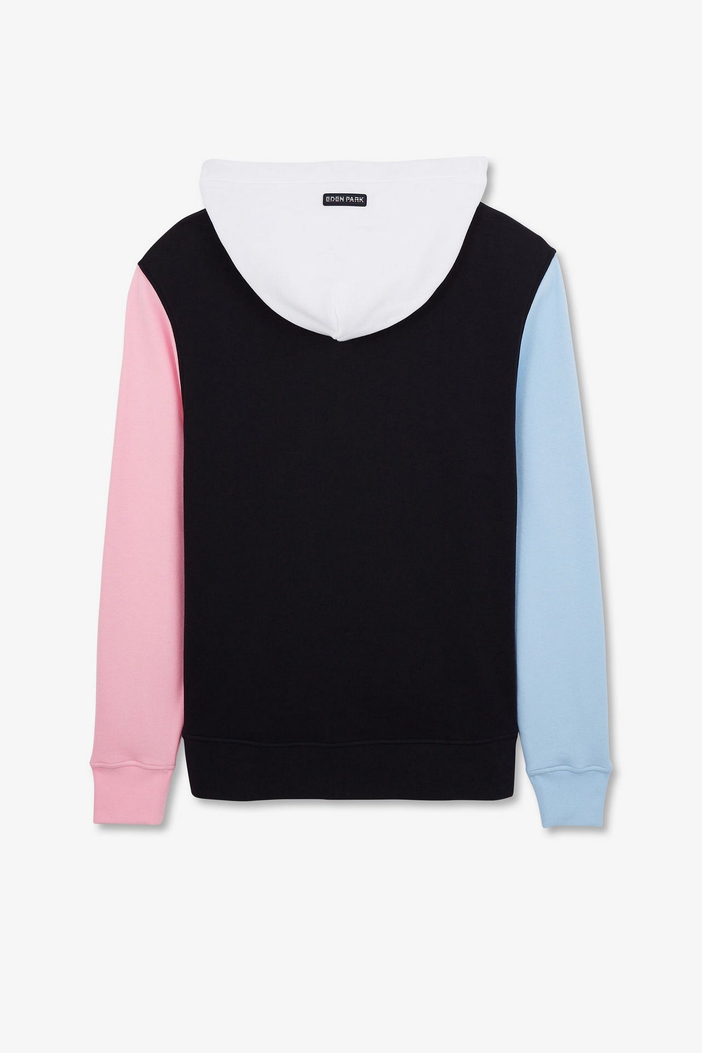 Sweat à capuche colorblock bleu foncé