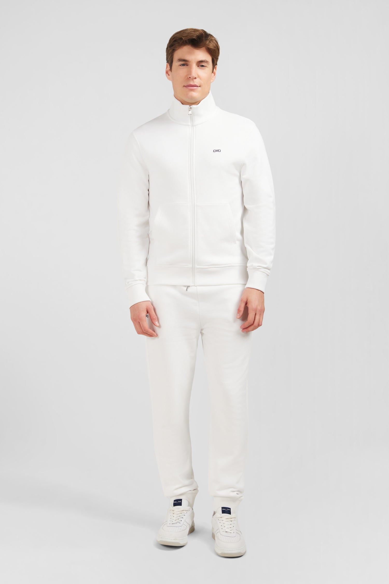 Sweat blanc zipp col montant Eden Park