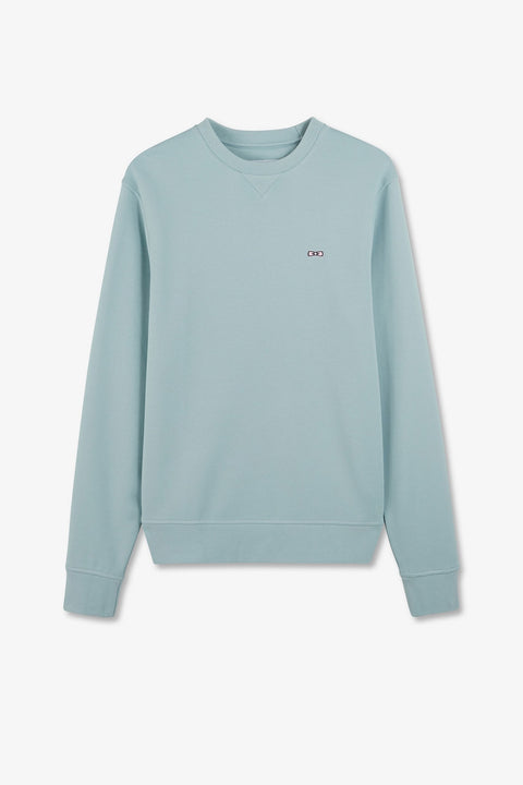 Sweatshirt à col rond en molleton vert emblème nœud papillon - Image 2