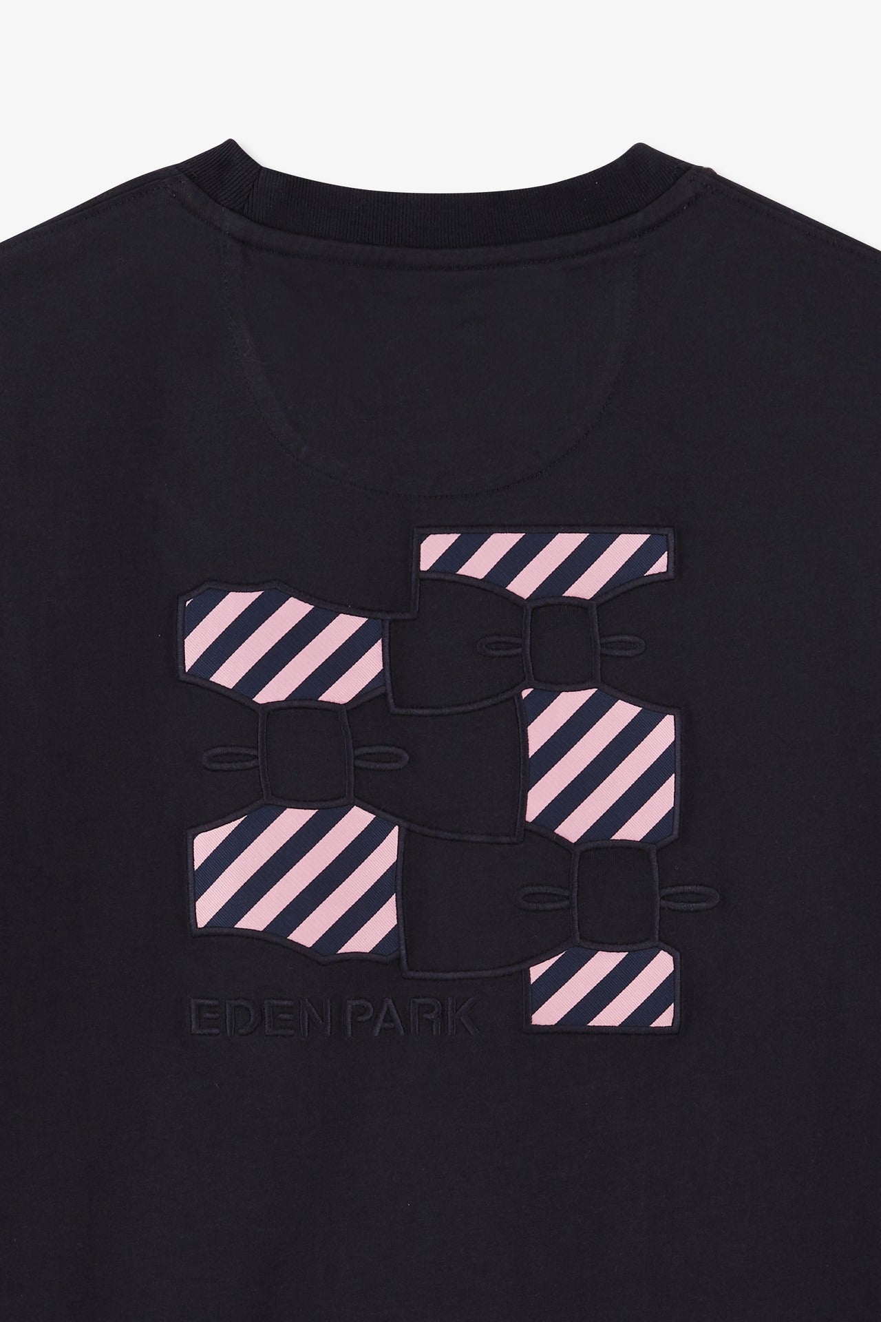 T-shirt manches courtes marine en coton emblème nœud papillon
