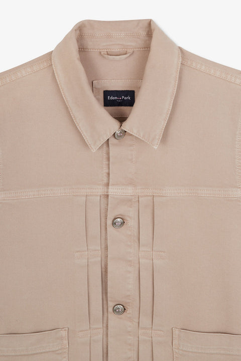 Blouson beige uni - Image 3