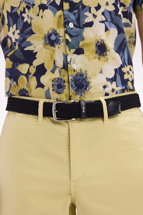 Ceinture élastique en caoutchouc uni noir - Image 1