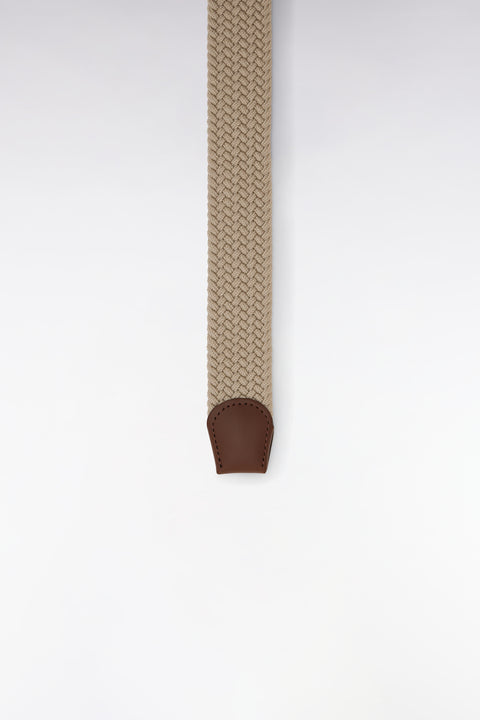 Ceinture élastique en caoutchouc uni beige - Image 3