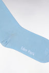 Dark blue stretch cotton-blend socks with full-rim trim