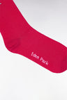 Fuchsia pink stretch cotton-blend socks with full-rim trim