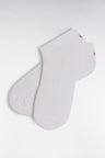 White stretch cotton-blend socks