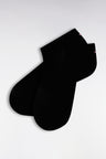 Black stretch cotton-blend socks