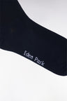 Navy stretch cotton-blend full-rim socks