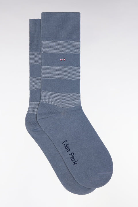 Grey stretch cotton-blend full-rim socks - Image 1