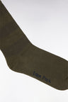 Khaki green stretch cotton-blend full-rim socks