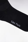 Black stretch cotton-blend full-rim socks