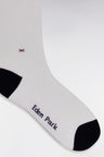 Plain white stretch cotton-blend socks