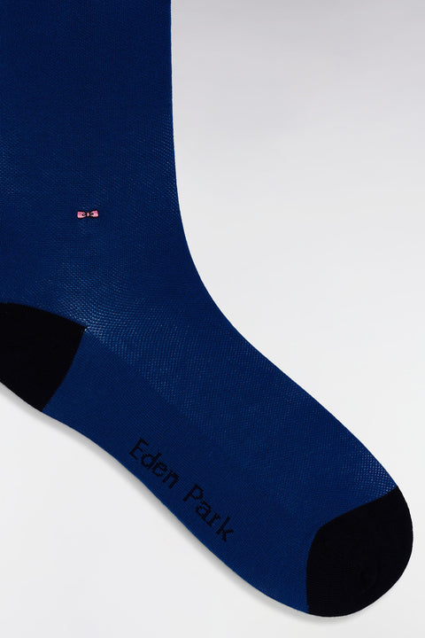 Plain blue stretch cotton-blend socks - Image 2