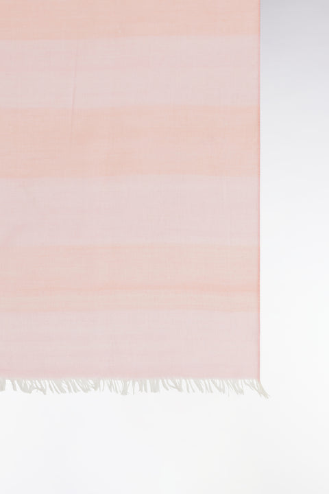 Chèche rayé en coton mélangé rose - Image 3