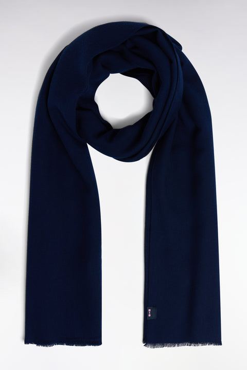 Écharpe fluide unie bleu marine - Image 2