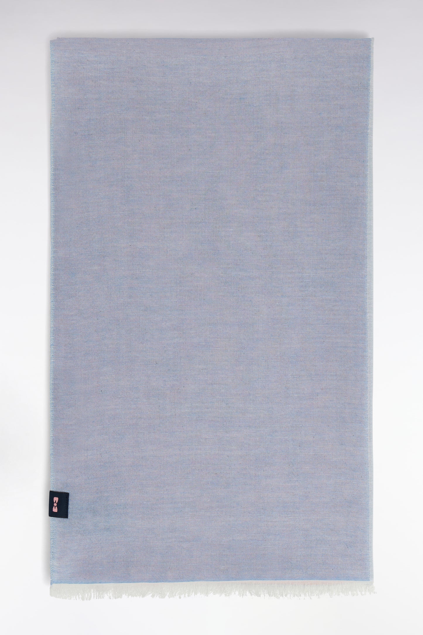 Cotton modal blend scarf with rugby stripes