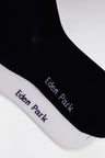 Pack of 2 pairs of white and navy stretch cotton blend socks