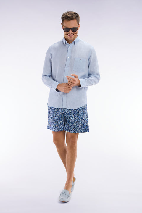 Maillot de bain bleu à imprimé floral - Image 2