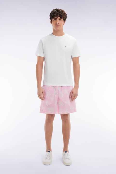 Maillot de bain rose imprimé palmiers - Image 1